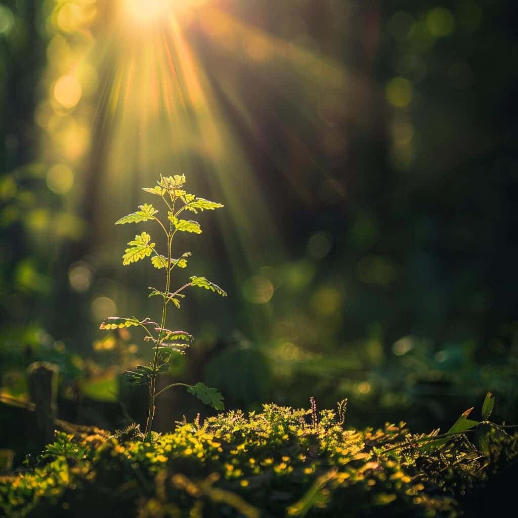 Junger Baum im Sonnenlicht: die Förderbeiträge kommen dem Verein zugute